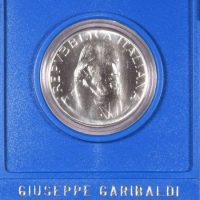Italy 500 Lire 1982 Silver Coin Garibaldi With Plastic Case