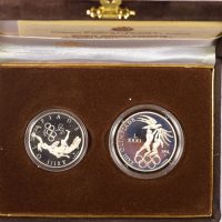 San Marino 1984 500 And 1000 Lire Silver Olympic Games