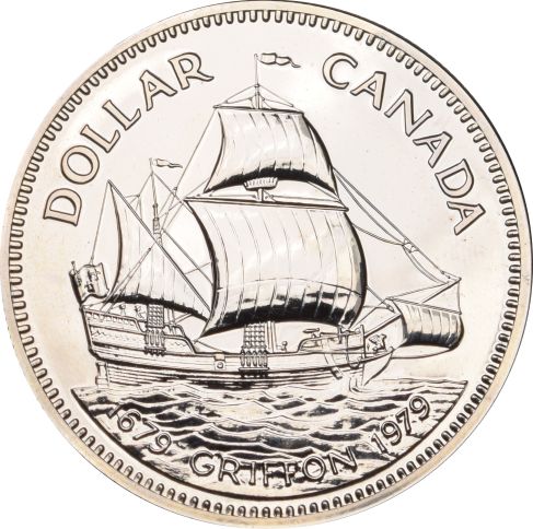 Καναδάς 1 Δολάριο 1979 Ασημένιο Griffon 1679 Με Κουτί