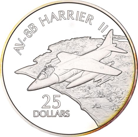 Solomon Islands Silver 1 Oz 25 Dollars 1973 Harrier