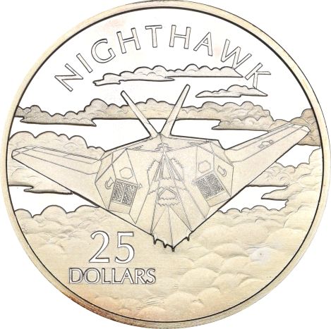 Solomon Islands Silver 1 Oz 25 Dollars 1973 Night Hawk