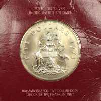 Μπαχάμες Bahama Islands 5 Dollars Silver 1973 In Blister