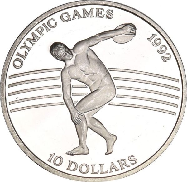 Niue 10 Dollars Silver 1991 Olympic Games 1992