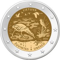 Λιθουανία Lithuania 2 Ευρώ 2021 Zuvintas Unesco Ακυκλοφόρητο