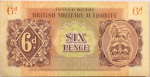 British Military Authority 6 Pence 1943