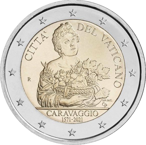 Βατικανό 2 Ευρώ 2021 450th Anniversary Οf Τhe Birth Οf Caravaggio