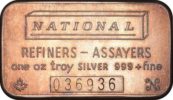 Ασημένια Μπάρα National Assayers Refiners 1 Troy Ounce 999
