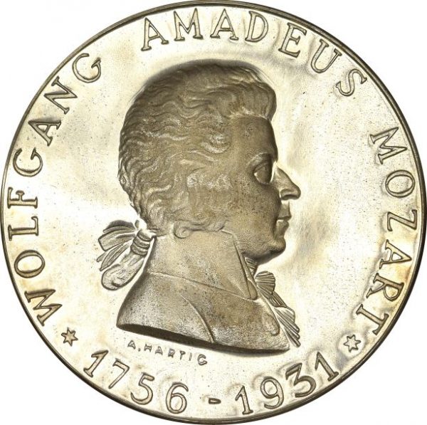 Austria 1931 Mozart Silver Medal 175th Birthday Celebration By A Hartig