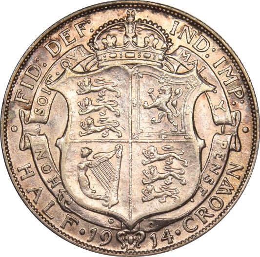 Μεγάλη Βρετανία Great Britain Half Crown 1914 Silver