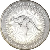 Australian Kangaroo 1 Dollar Silver 9999 1 Oz 2020 Proof