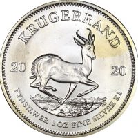 South Africa Krugerand 2020 1 Oz Fine Silver Uncirculated