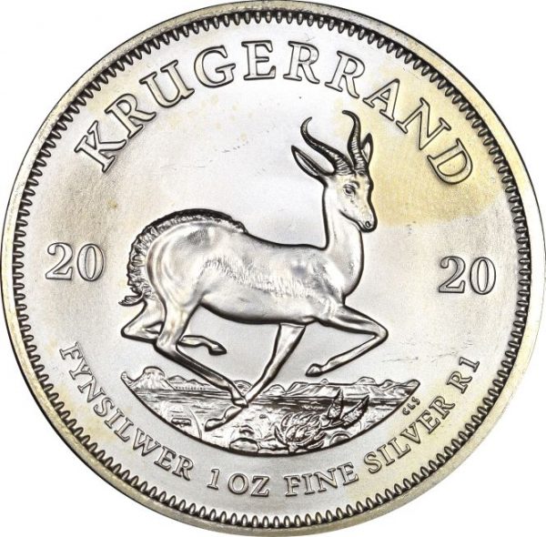 South Africa Krugerand 2020 1 Oz Fine Silver Uncirculated