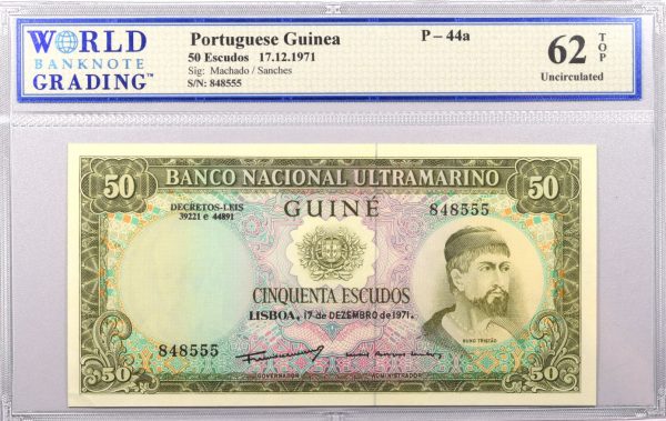 Portuguese Guinea 50 Escudos 1971 Ultramarino Bank WBG 62