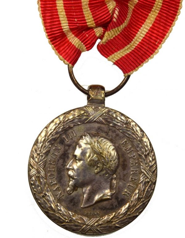France Military Medal 1859 Italian Campaign Napoleon III Silver