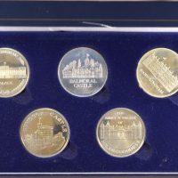 Commemorative Medals Castles Of England In Velvet Case