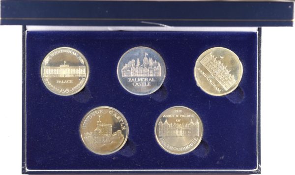 Commemorative Medals Castles Of England In Velvet Case