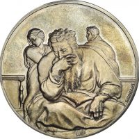 Sterling Silver Medal The Prophet Jeremiah The Genius Of Michelangelo 1.26oz