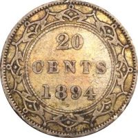 Καναδάς Canada Newfoundland 20 Cents 1874 Silver
