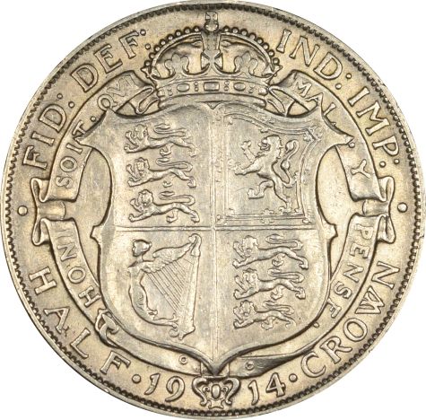 Μεγάλη Βρετανία Great Britain Half Crown 1914 Silver