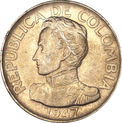 Κολομβία Colombia 50 Centavos 1947
