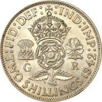 Μεγάλη Βρετανία Great Britain 2 Shillings 1942 Silver High Grade