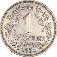 Γερμανία Germany 1 Reichsmark 1934D High Grade