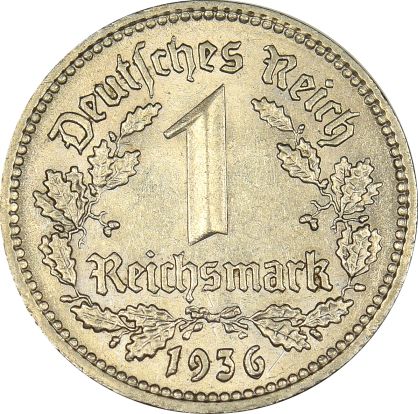 Γερμανία Germany 1 Reichsmark 1936A High Grade