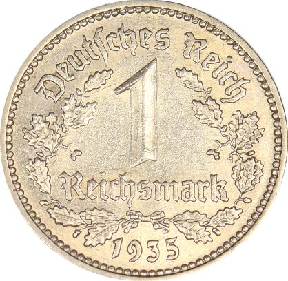 Γερμανία Germany 1 Reichsmark 1935A High Grade