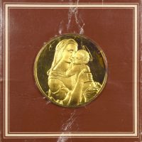 Franklin Mint Gold Plated Medal The Tempi Madonna By Raphael