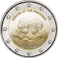 Μάλτα 2 Ευρώ 2021 Heroes Of The Pandemic BU