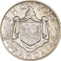 Αλβανία Albania 2 Franga 1935 Silver High Grade