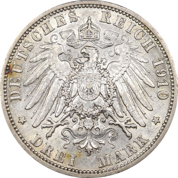 Γερμανία Germany 3 Mark 1910 Silver High Grade