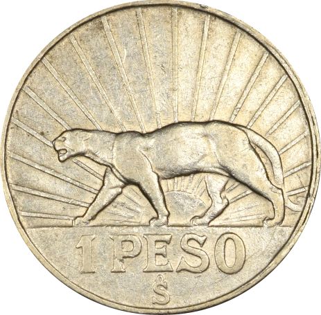 Ουρουγουάη Uruguay 1 Peso 1942 Silver Circulated Condition