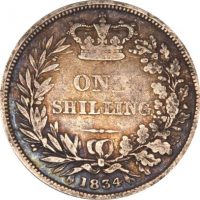 Great Britain One Shilling 1834 Silver William IV