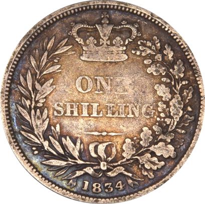 Great Britain One Shilling 1834 Silver William IV