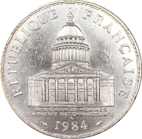 Γαλλία France 100 Francs Silver 1984 Uncirculated Condition