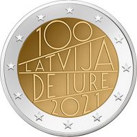 Λετονία Latvia 2 Ευρώ 2021 100 Years De Lure Latvia