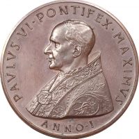 Pope John Paul VI 1963 Bronze Coronation Medal Uncirculated