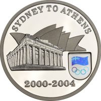 Australia 2004 Sydney To Athens 5 Dollars Silver Proof Coin