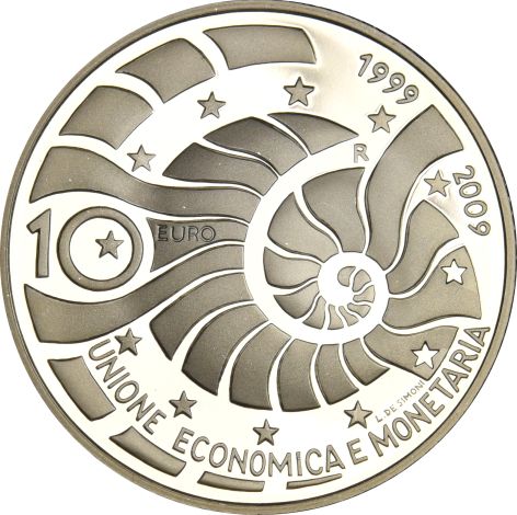 San Marino 2009 10 Euro Silver Proof Monetary Union