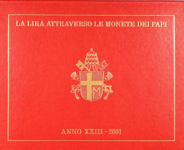 Italy Vatican 2001 Official Complete 7 Coin Set Pope John Paul II