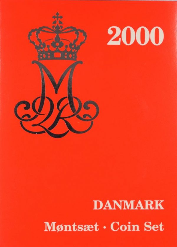 Denmark 2000 Official Complete Year Set Of Circulation Coins