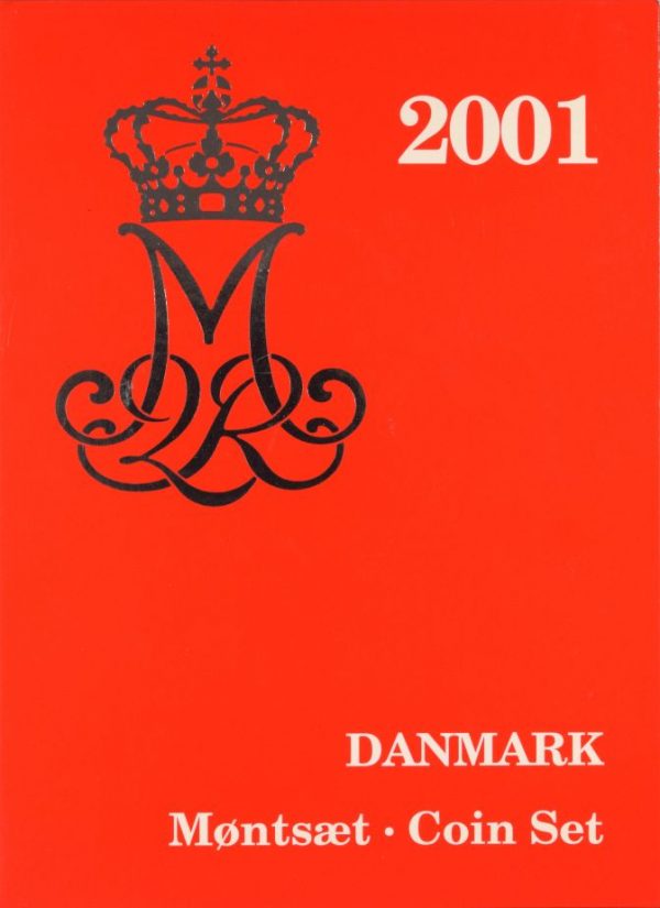 Denmark 2001 Official Complete Year Set Of Circulation Coins