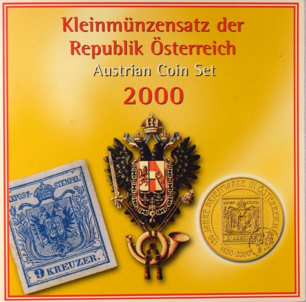 Austria 2000 Official Complete Year Set Of Circulation Coins