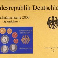 Germany 2000 J Official Complete Year Proof Set Of Circulation Coins