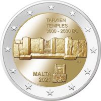 Μάλτα 2 Ευρώ 2021 Tarxien Temples 3000 - 2500 BC