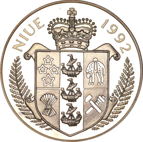 Niue Silver 5 Dollars 1992 Olympic Games 1996