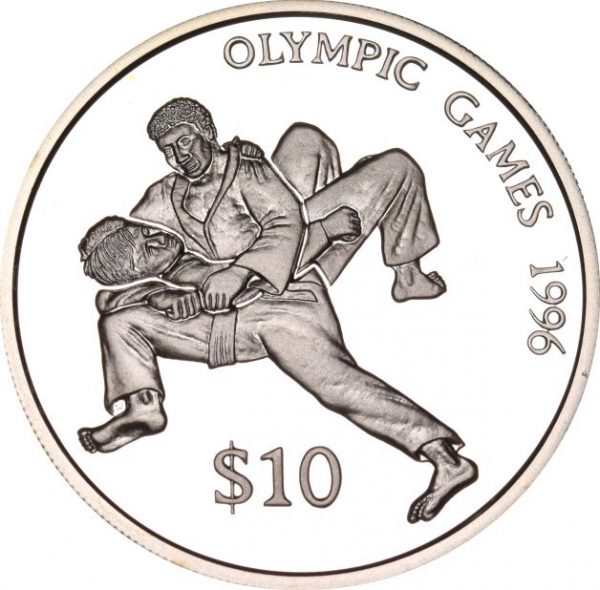 Fiji Silver 10 Dollars 1993 Olympic Games 1996
