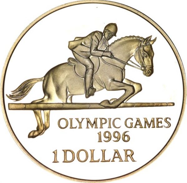 Bermuda Silver 1 Dollar 1996 Olympic Games 1996