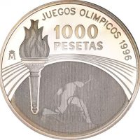 Spain Silver 1000 Pesetas 1995 Olympic Games 1996